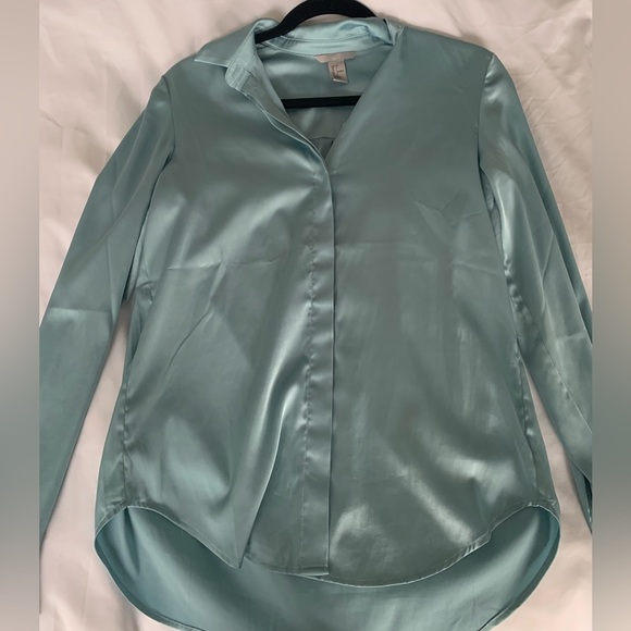 H&M Satin Button Down Shirt - Picture 2 of 4